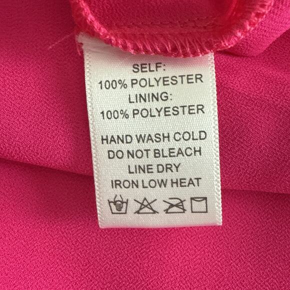 ee: some WOMENS BOUTIQUE PINK TOP CHIFFON OVERLAY SIZE SMALL NEW - Picture 7 of 8